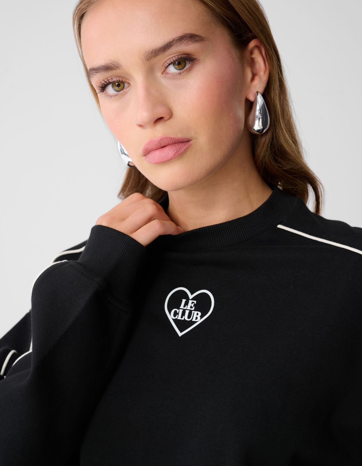 Heart Artwork Sweater Zwart SHOEBY WOMEN