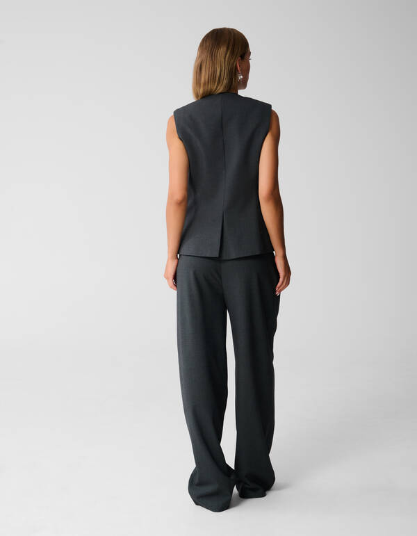 Loose Fit Pantalon Donkergrijs SHOEBY WOMEN