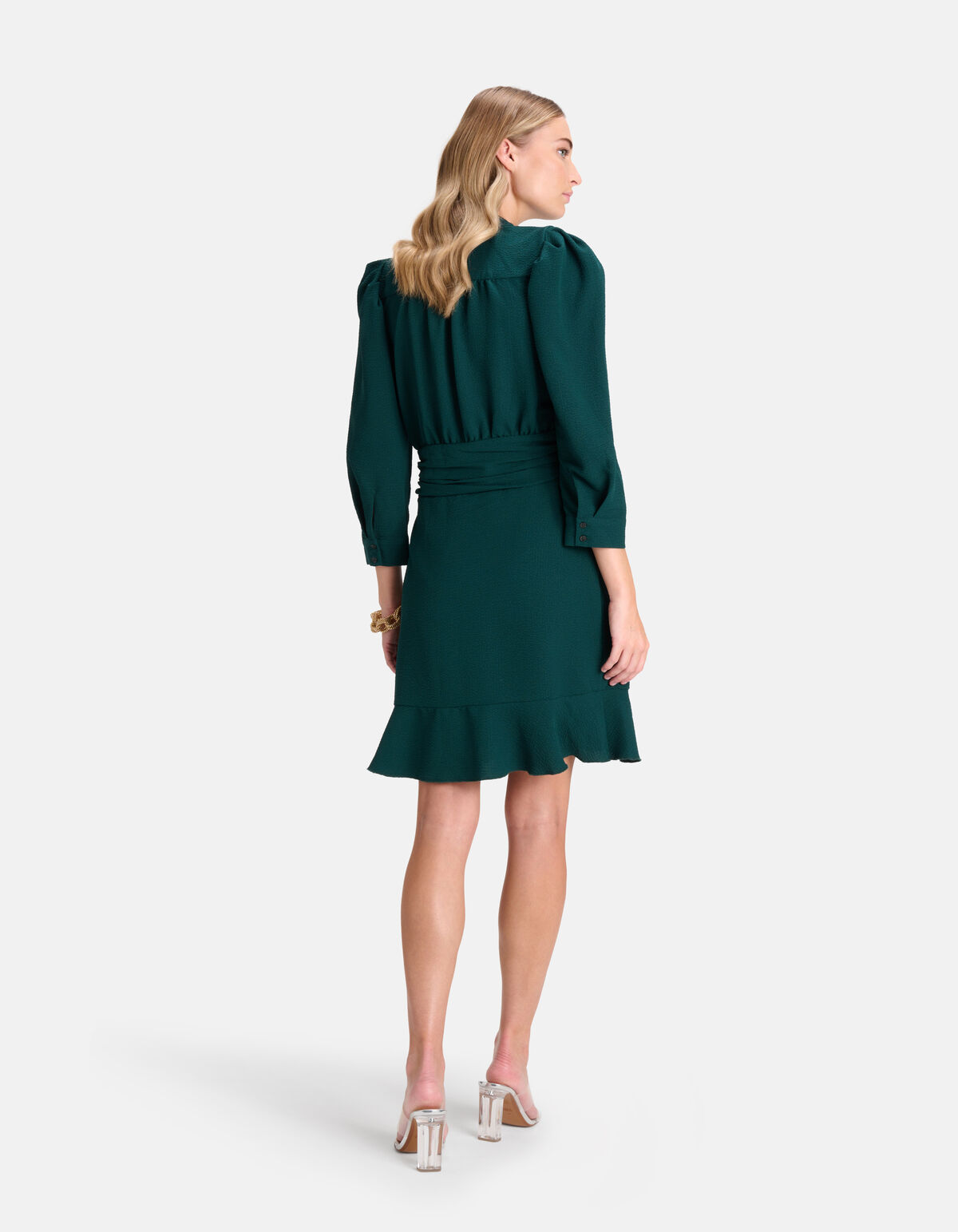 Gedrapeerde Jurk Groen By Fred SHOEBY WOMEN