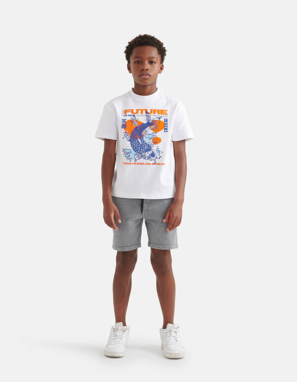 Artwork T-shirt Wit SHOEBY BOYS