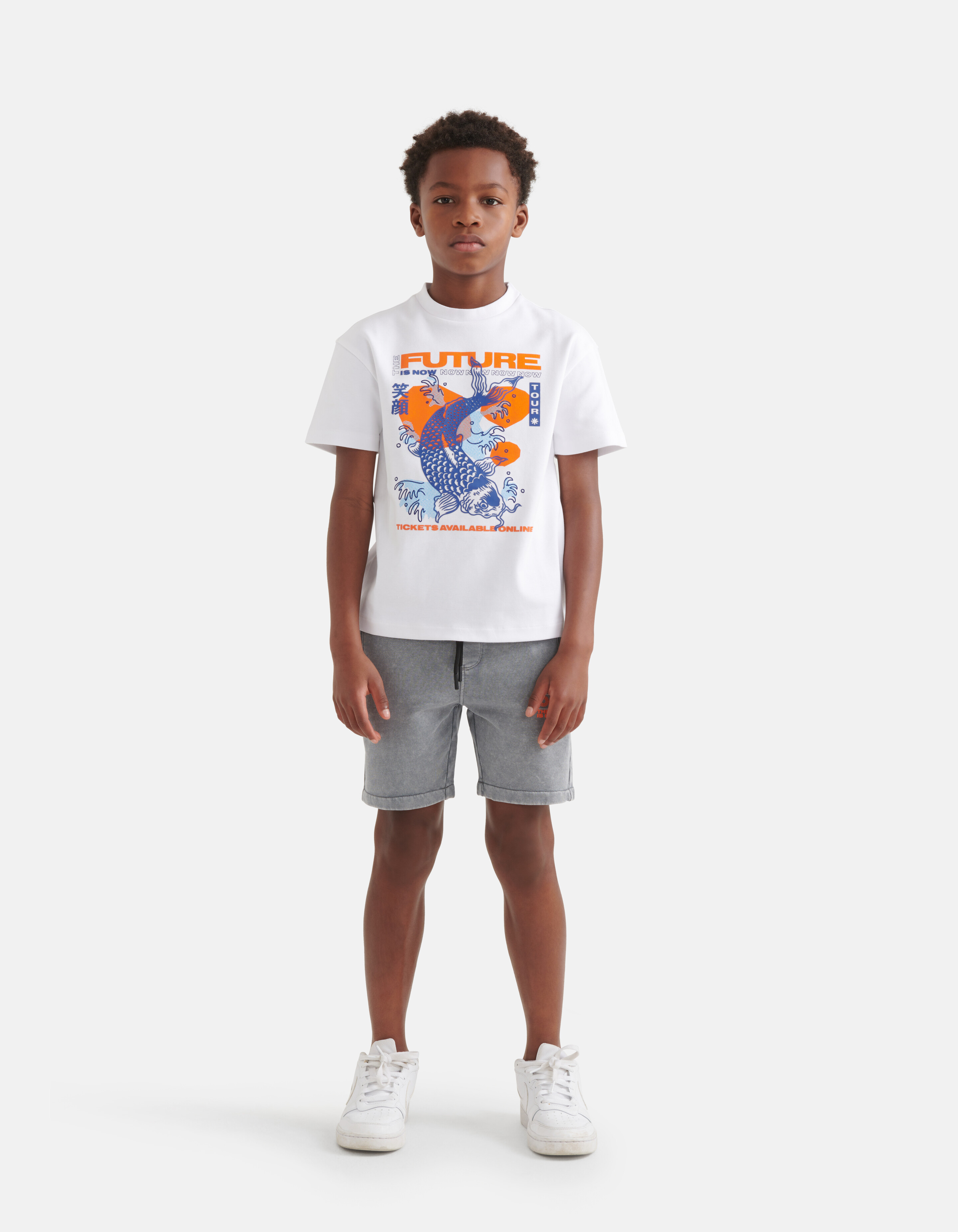 Artwork T-shirt Wit SHOEBY BOYS