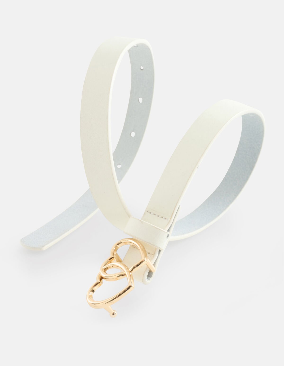 Dubbele Hartjes Riem Gebroken Wit SHOEBY ACCESSOIRES