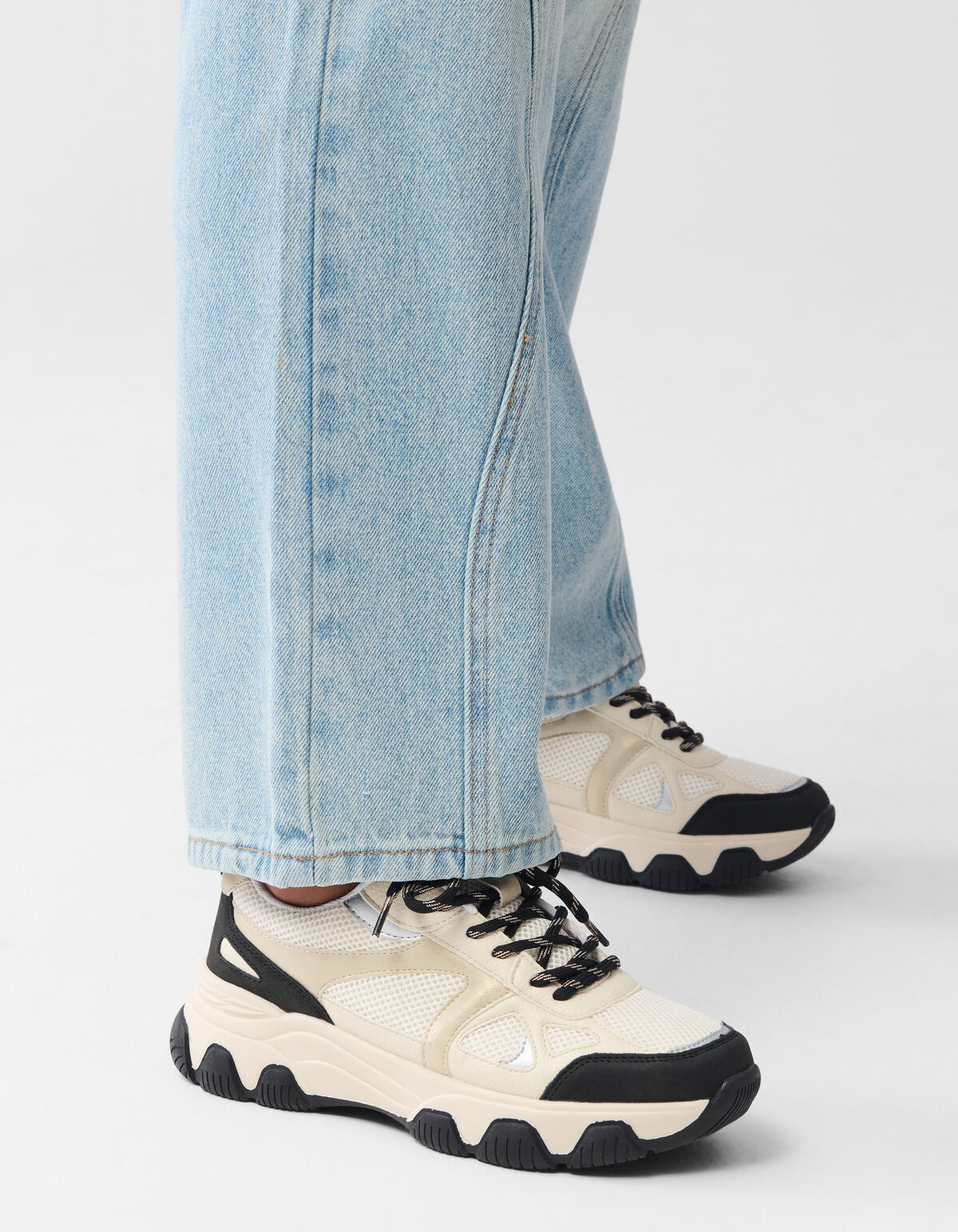 Colorblock Sneaker Zilver SHOEBY SHOES