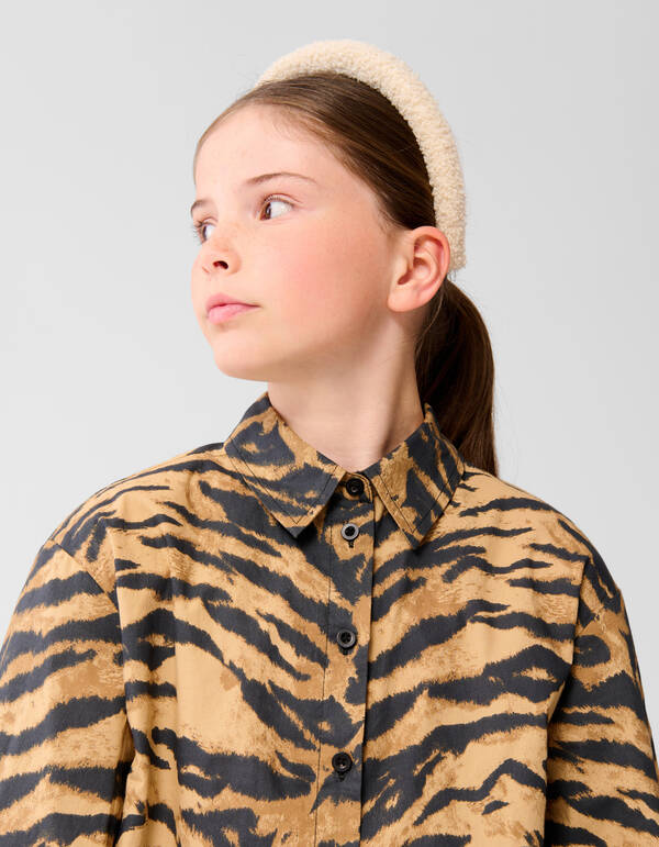 Tijgerprint Jurk Bruin SHOEBY GIRLS