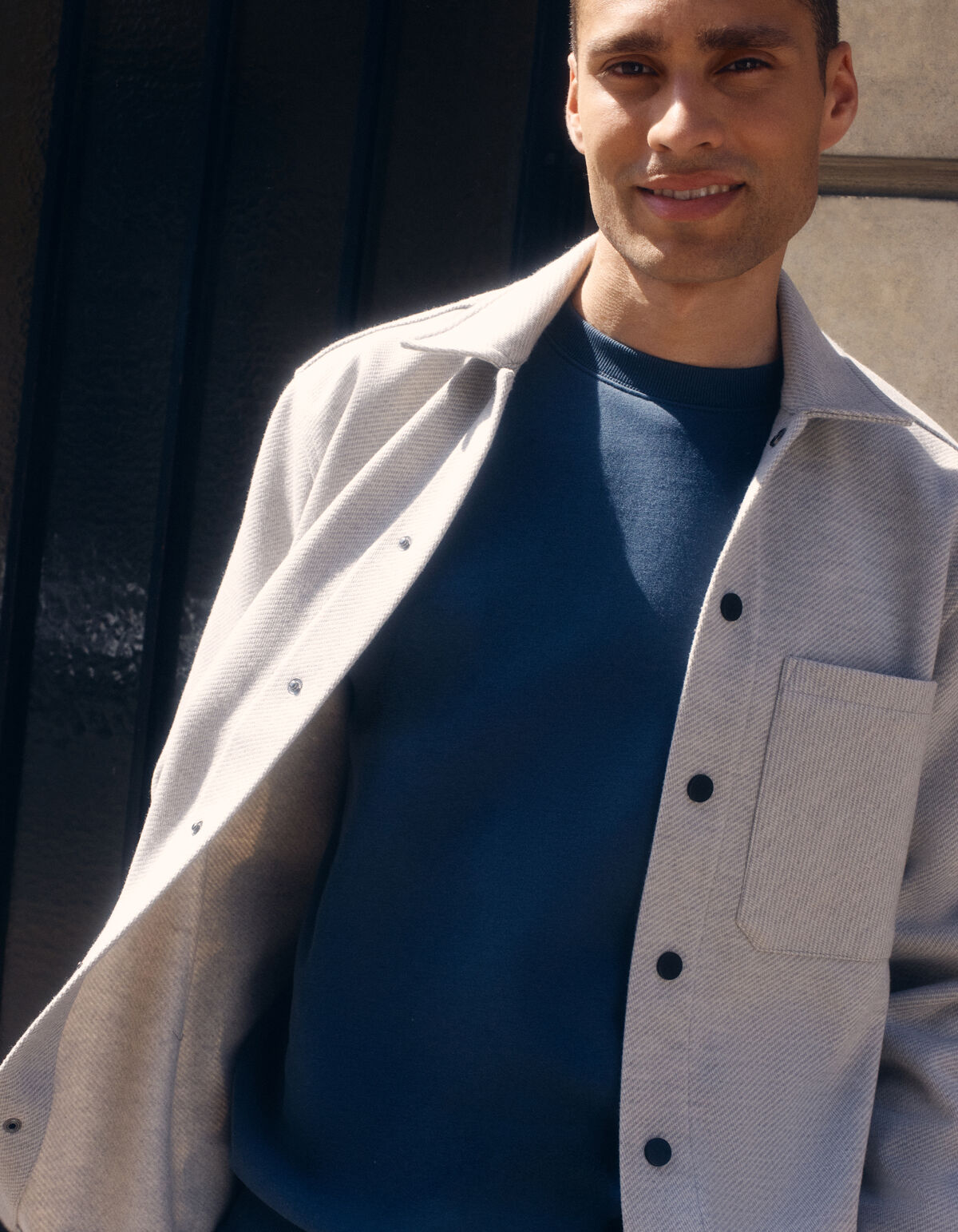 Relaxed Basis Sweater Donkerblauw SHOEBY MEN