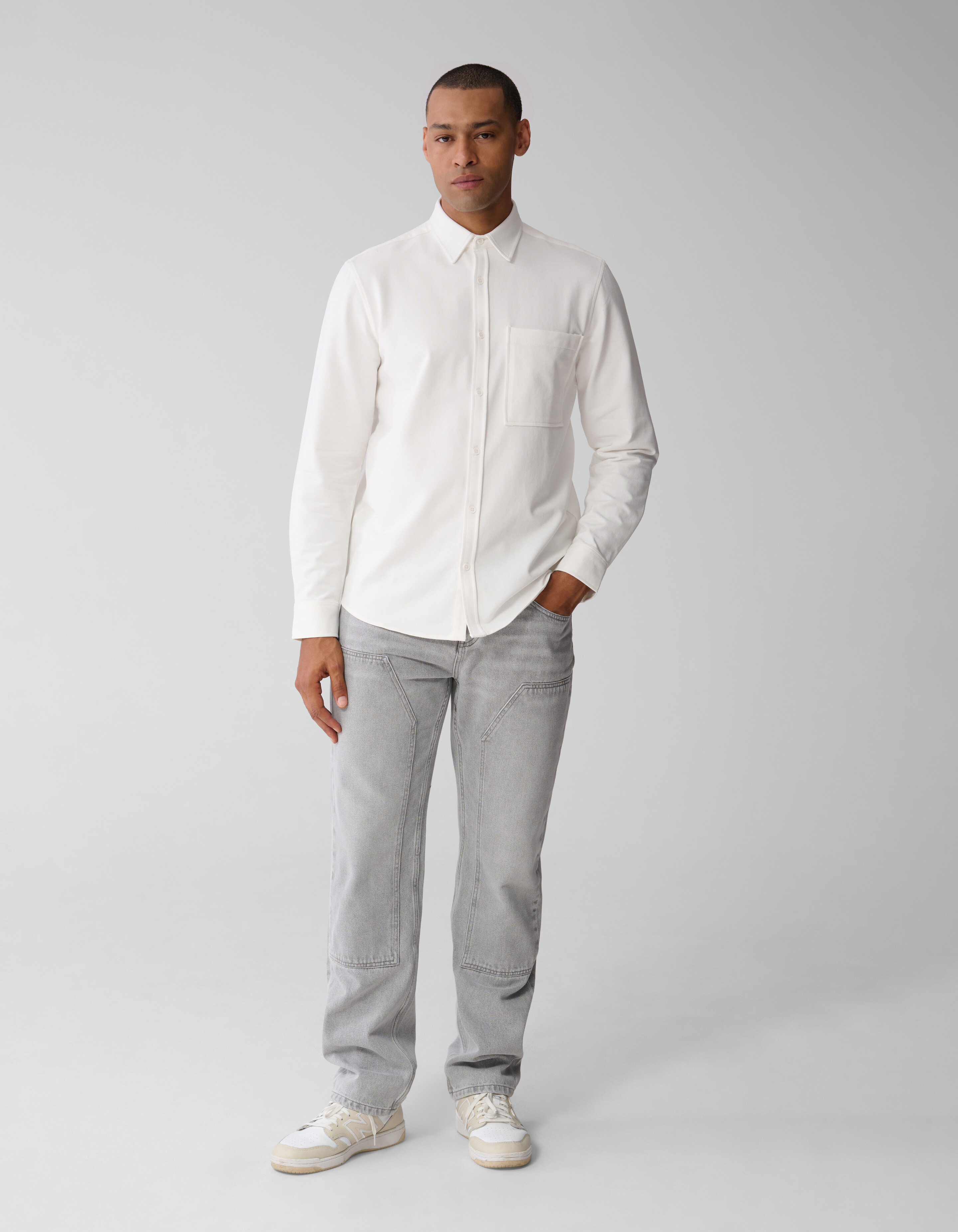 Pocket Overhemd Gebroken Wit SHOEBY MEN