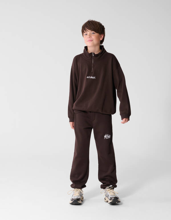 Art Dept Sweater Donkerbruin SHOEBY BOYS