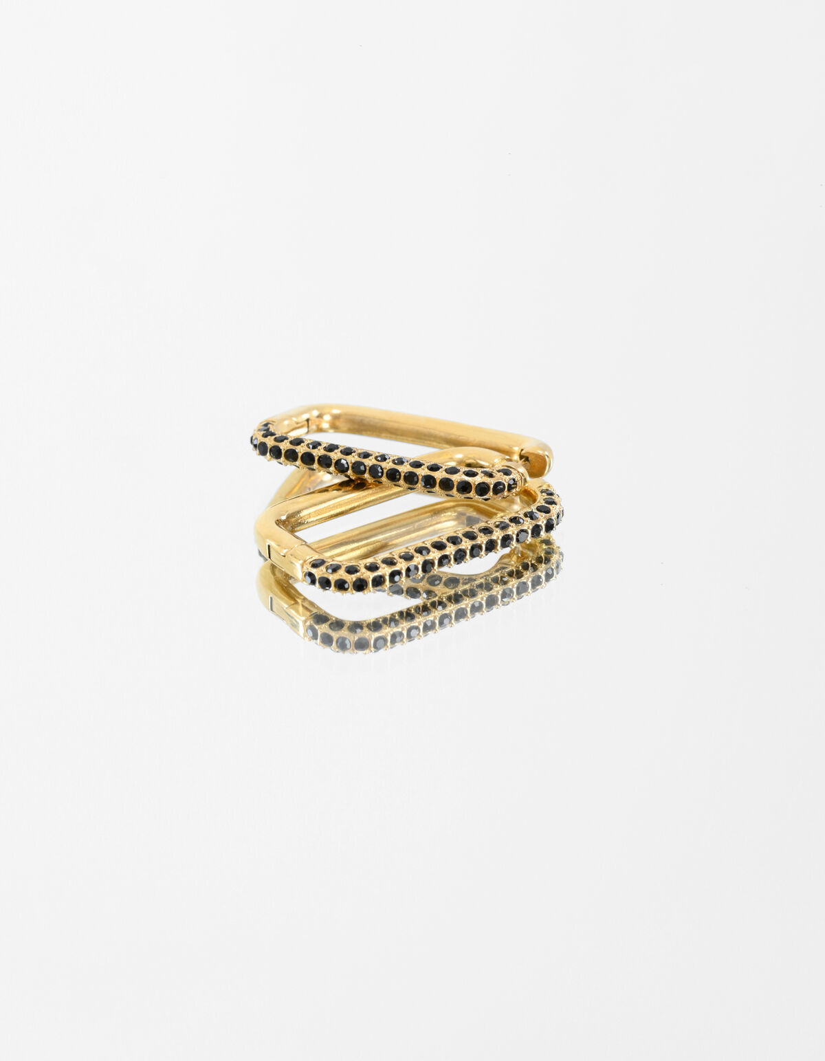 Black Stones Recktangle Oorbellen ACCESSOIRES SHOEBY