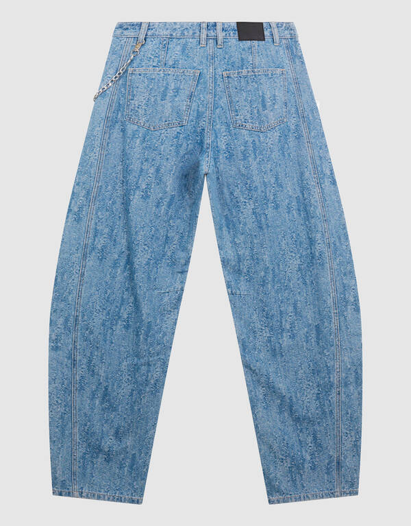 Jacquard Barrel Fit Jeans Blauw SHOEBY WOMEN