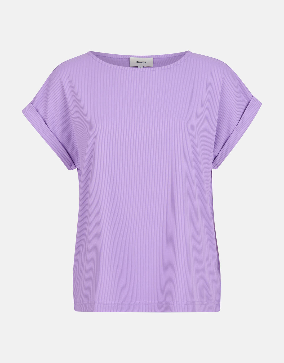 Rib Jersey Top Paars SHOEBY WOMEN