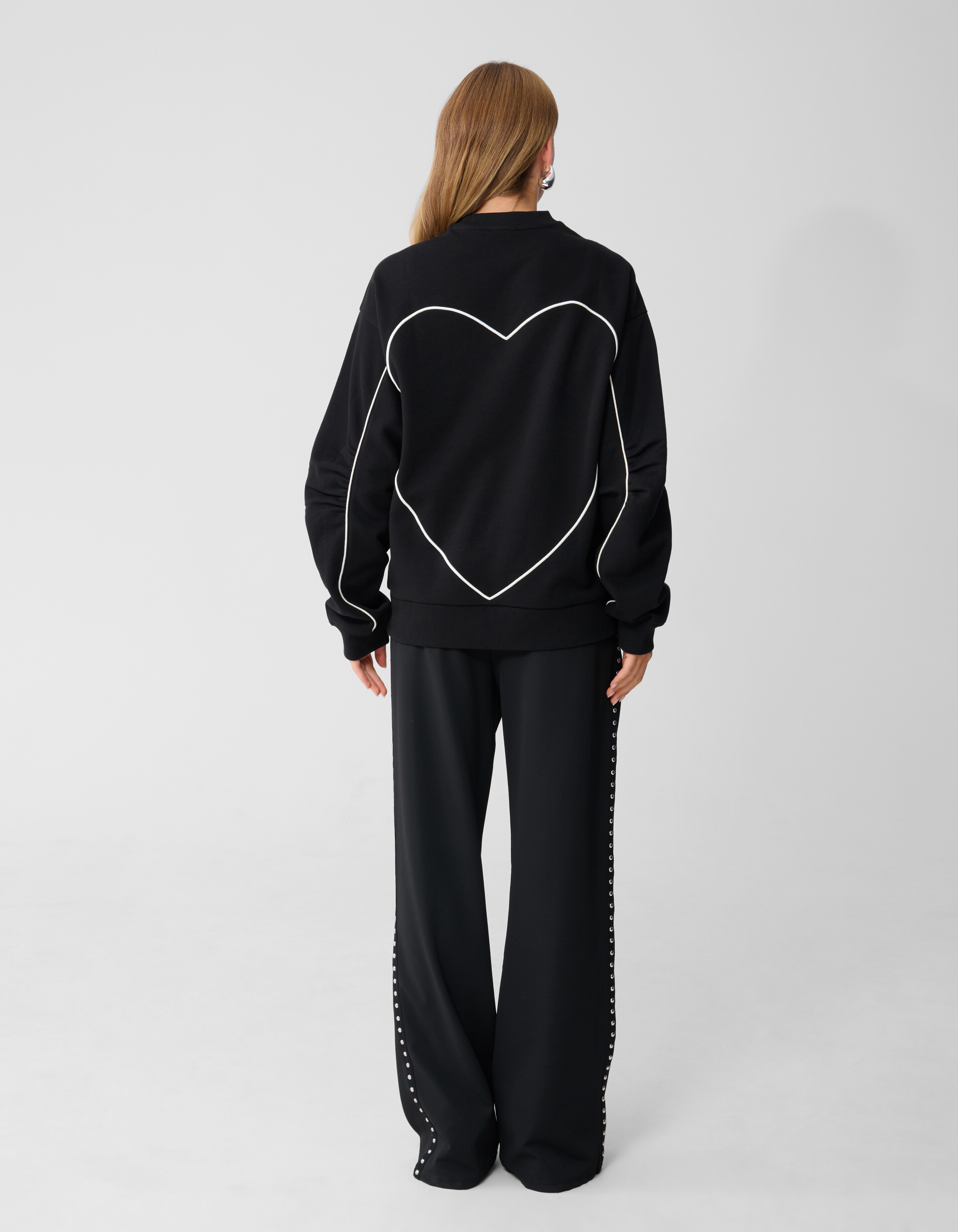 Heart Artwork Sweater Zwart SHOEBY WOMEN