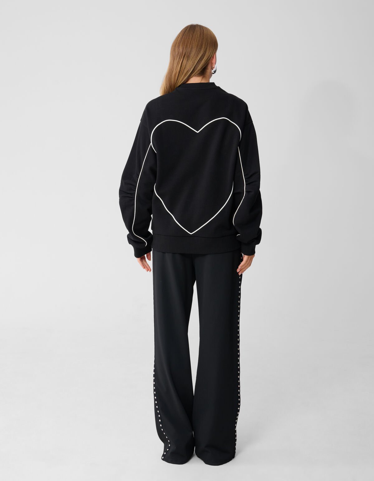 Heart Artwork Sweater Zwart SHOEBY WOMEN