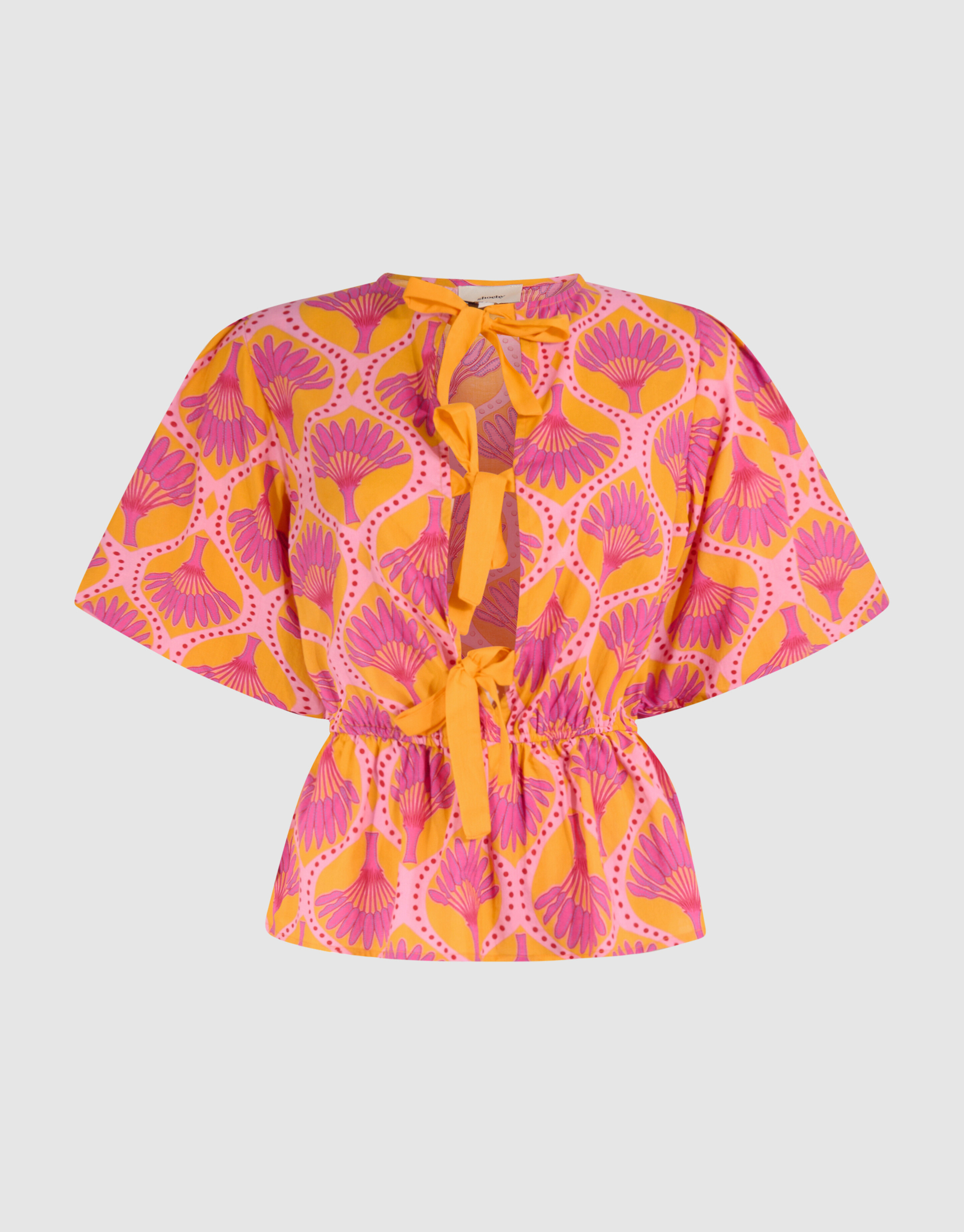Printed Strik Top Oranje SHOEBY WOMEN