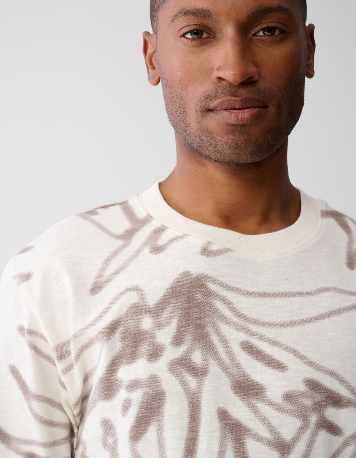 Printed T-shirt Gebroken Wit SHOEBY MEN