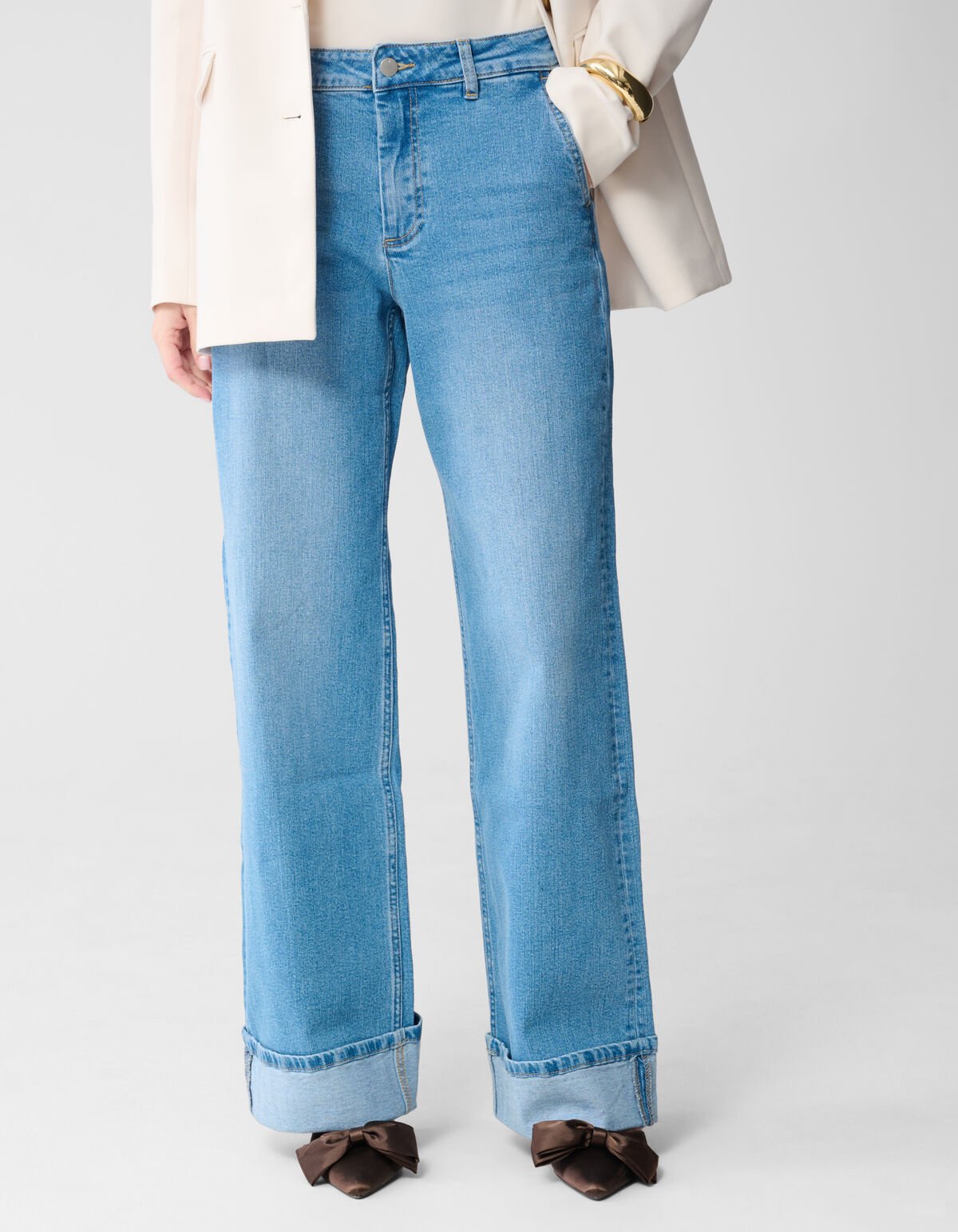 Classic Wide Leg Fit Jeans Lichtblauw SHOEBY WOMEN