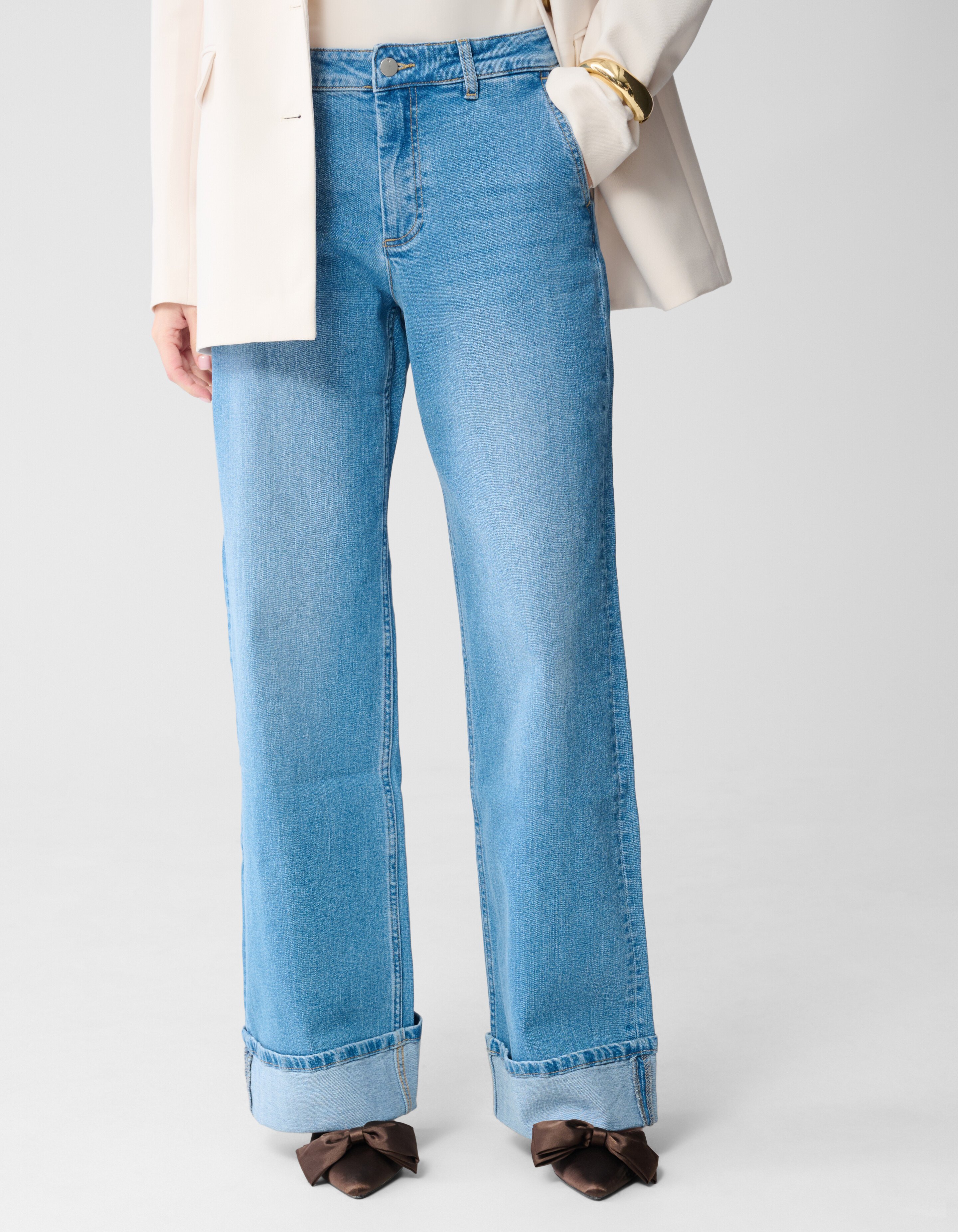 Classic Wide Leg Fit Jeans Lichtblauw SHOEBY WOMEN