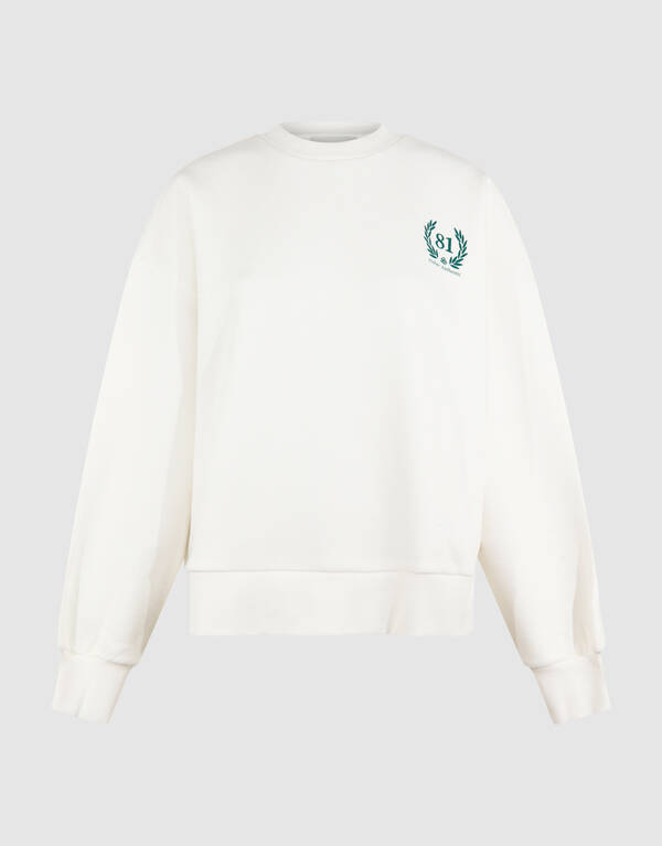 Social Club Artwork Sweater Gebroken Wit SHOEBY WOMEN