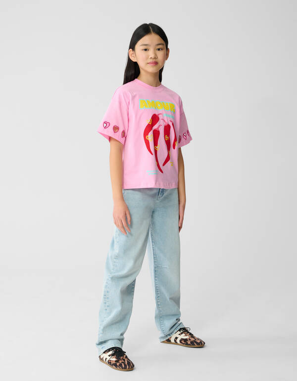 Barrel Fit Jeans Bleached SHOEBY GIRLS