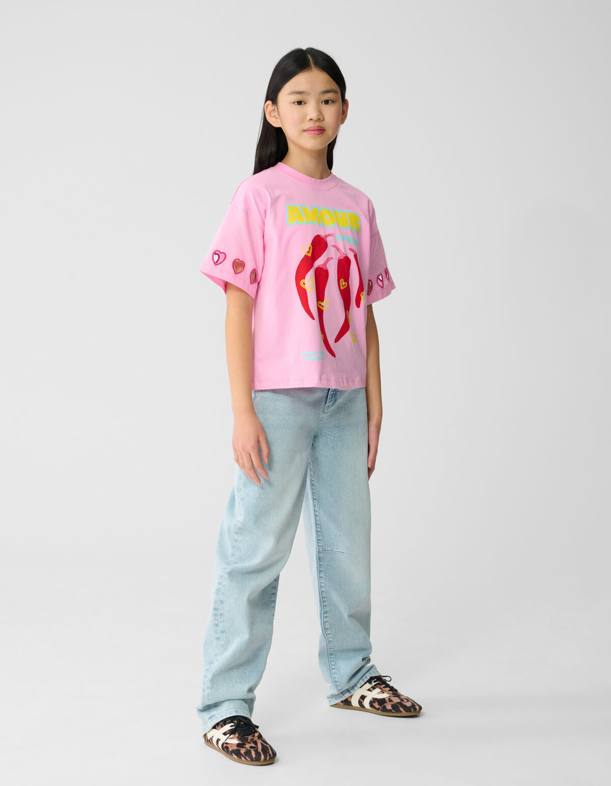Barrel Fit Jeans Bleached SHOEBY GIRLS