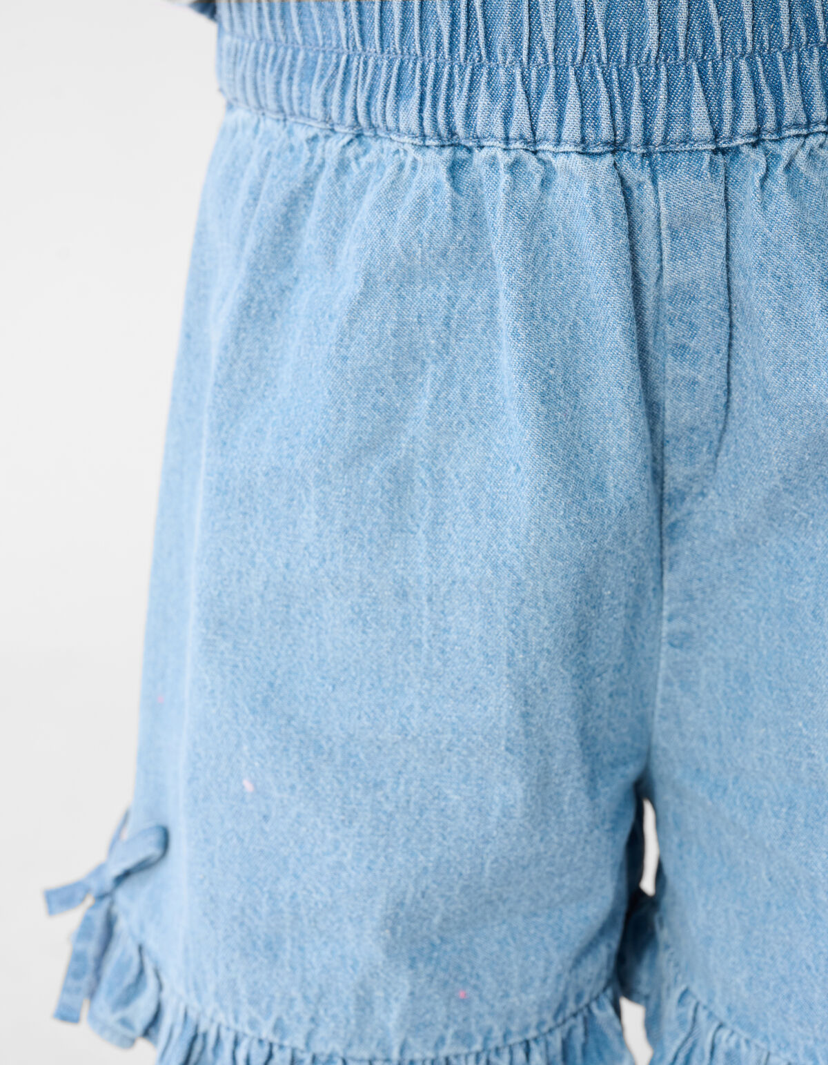 Ruffle Denim Short Blauw SHOEBY GIRLS