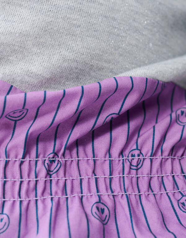 Smiley Pinstripe Sweater Grijs SHOEBY GIRLS