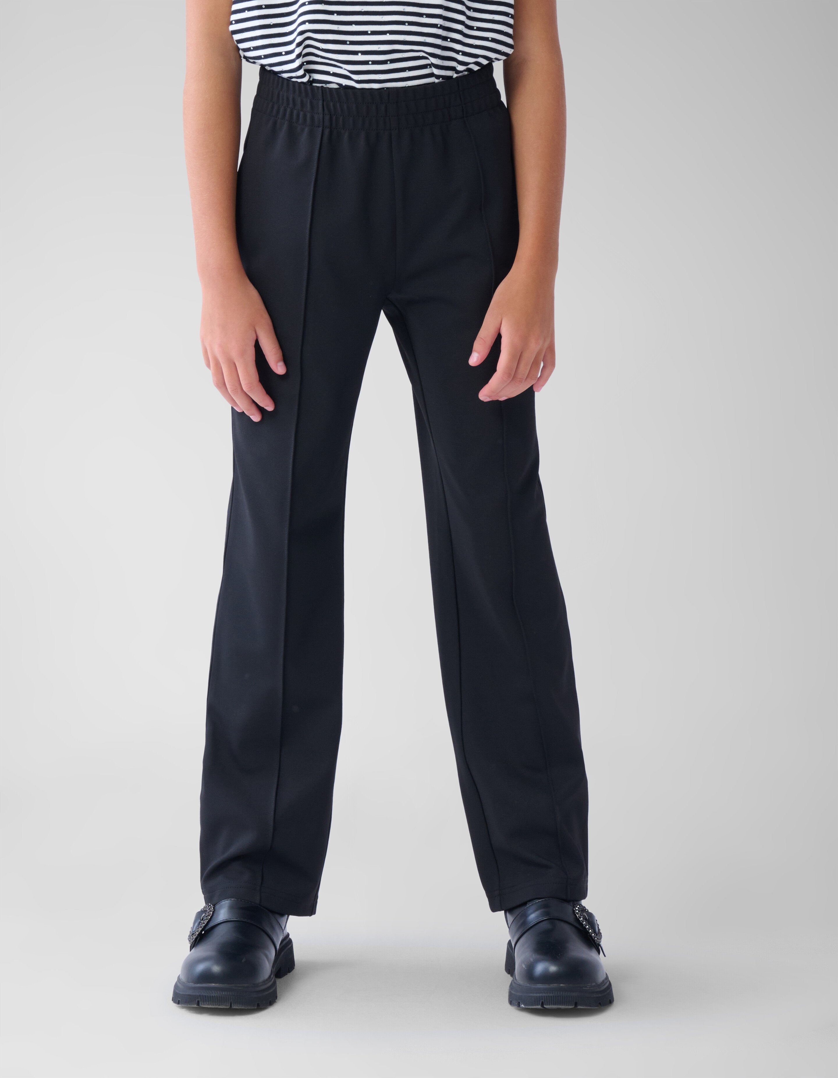 Basis Wide Leg Broek Zwart SHOEBY GIRLS