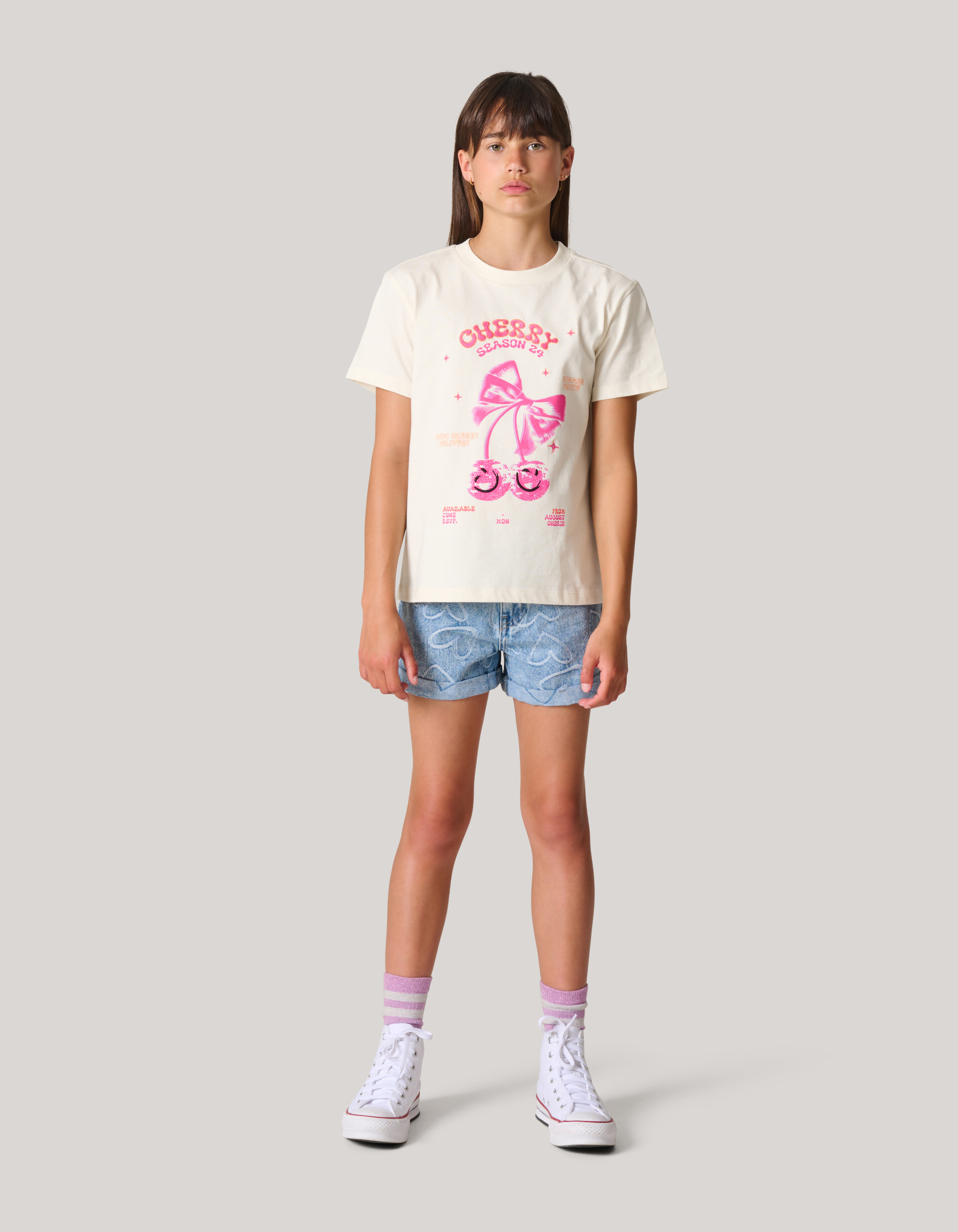 Artwork T-shirt Wit SHOEBY GIRLS