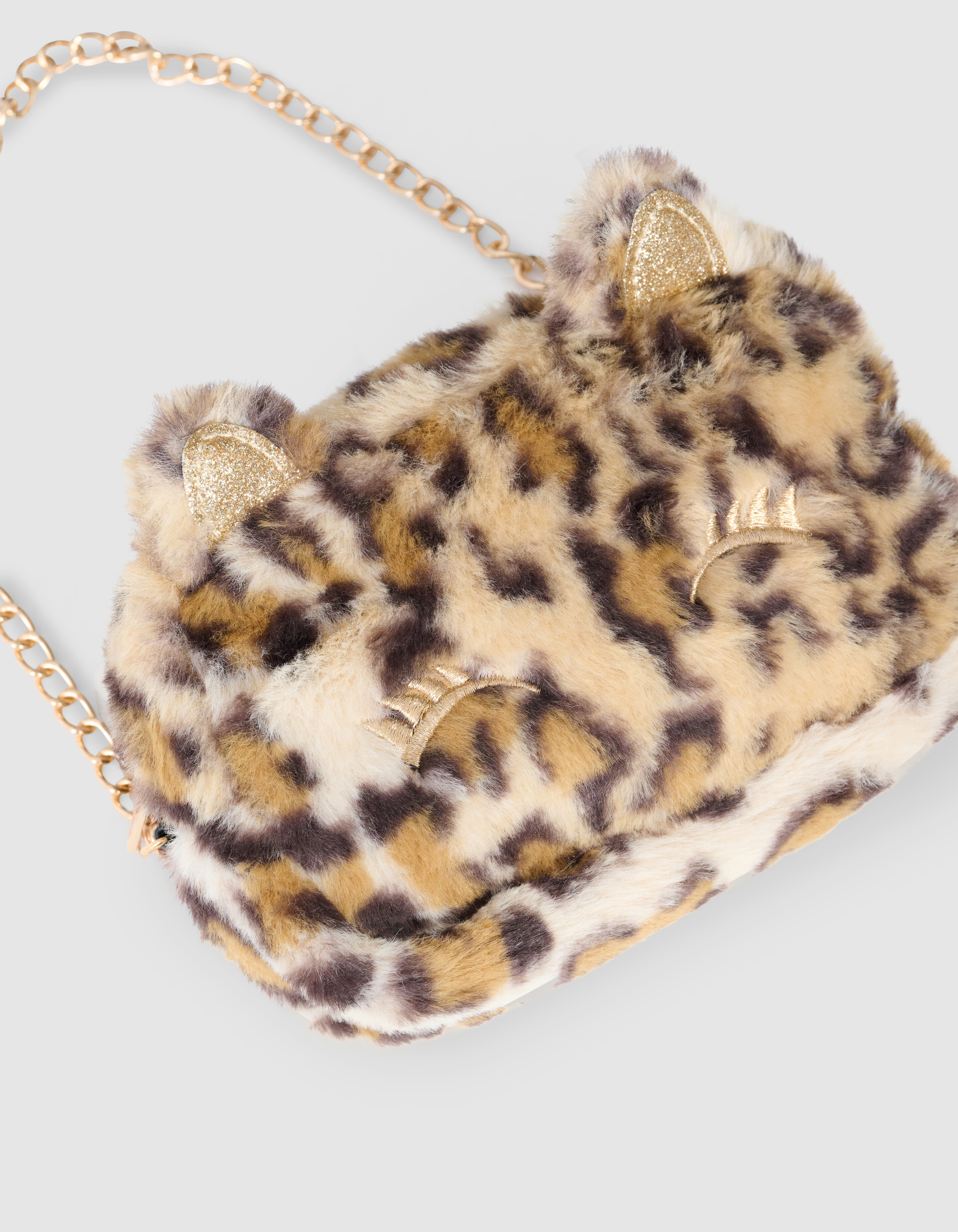 Leopard Glitter Tas Lichtbruin SHOEBY ACCESSOIRES