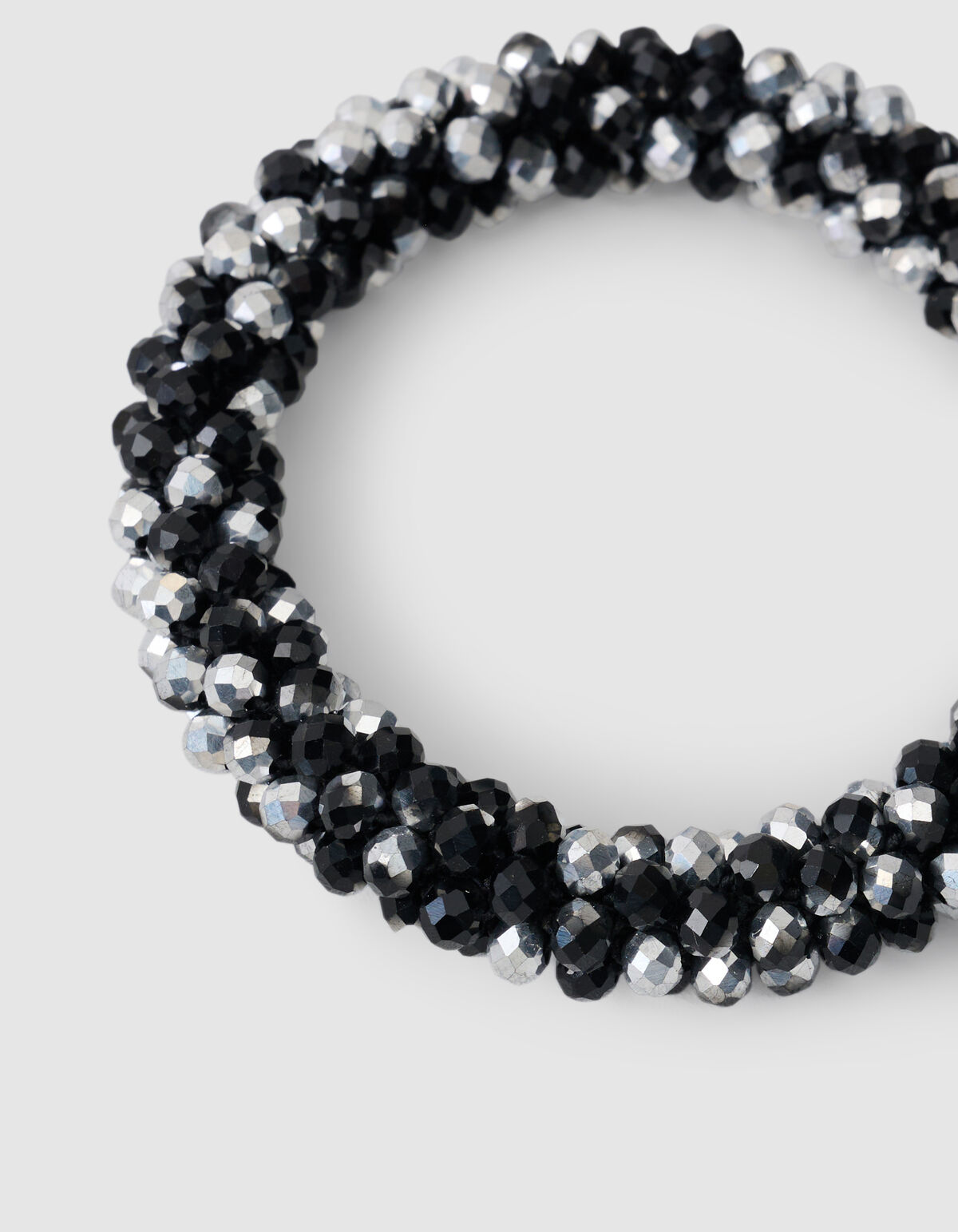 Beaded Haarelastiek Zwart/Zilver SHOEBY ACCESSOIRES