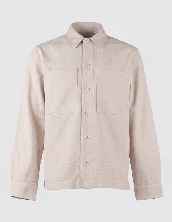 Block Jacquard Overshirt Lichtgrijs SHOEBY MEN