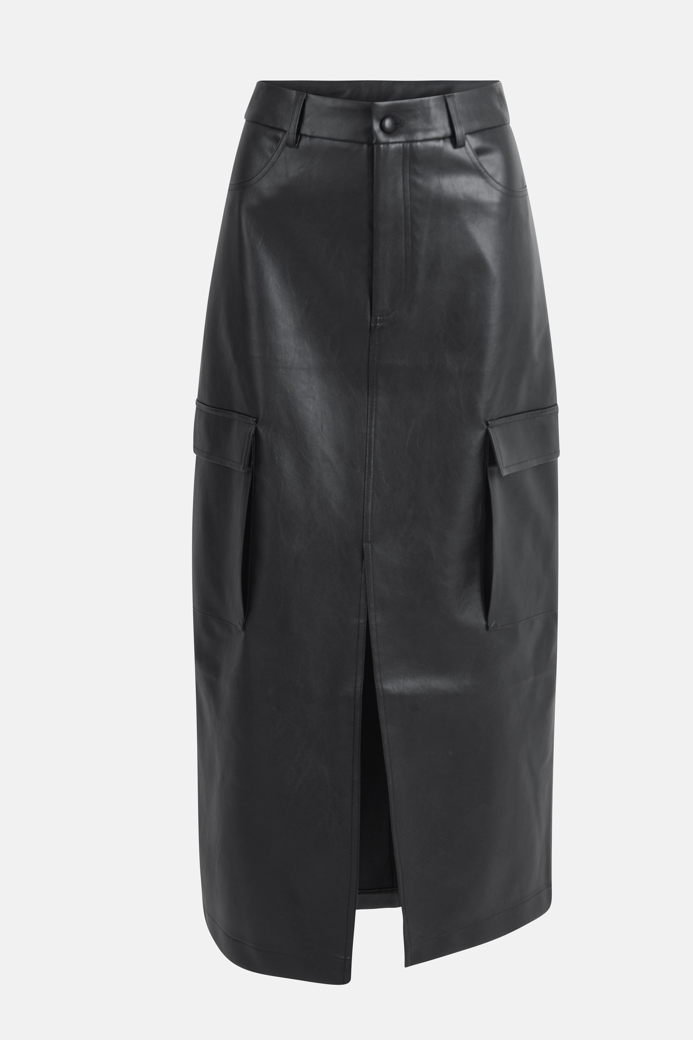 Vegan Leren Cargo Rok Zwart SHOEBY WOMEN