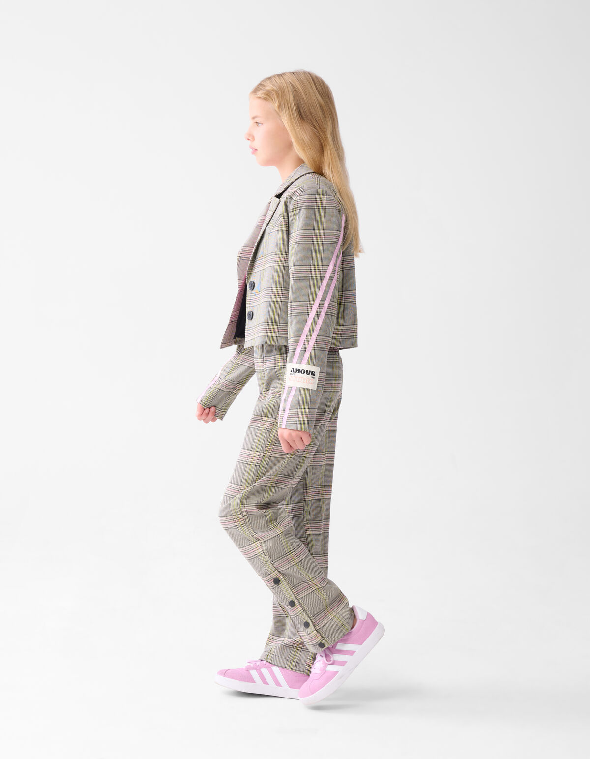 Sporty Ruiten Blazer Gebroken Wit SHOEBY GIRLS