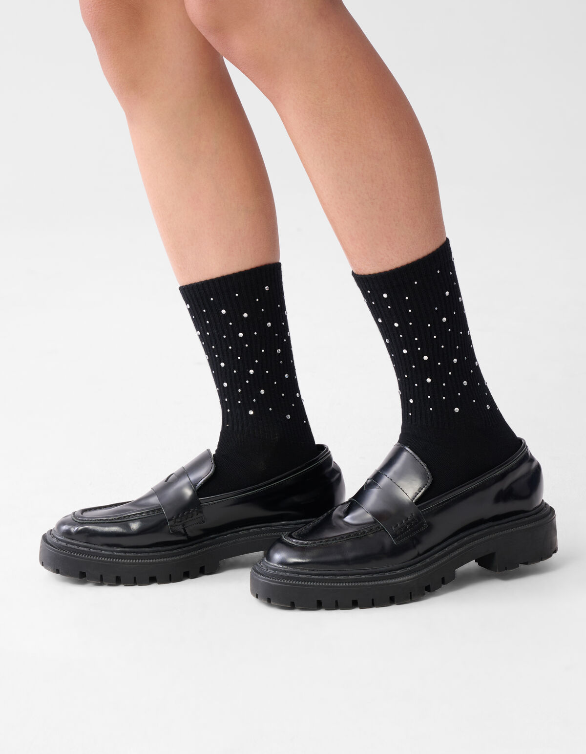 Strass Sokken Zwart SHOEBY ACCESSOIRES