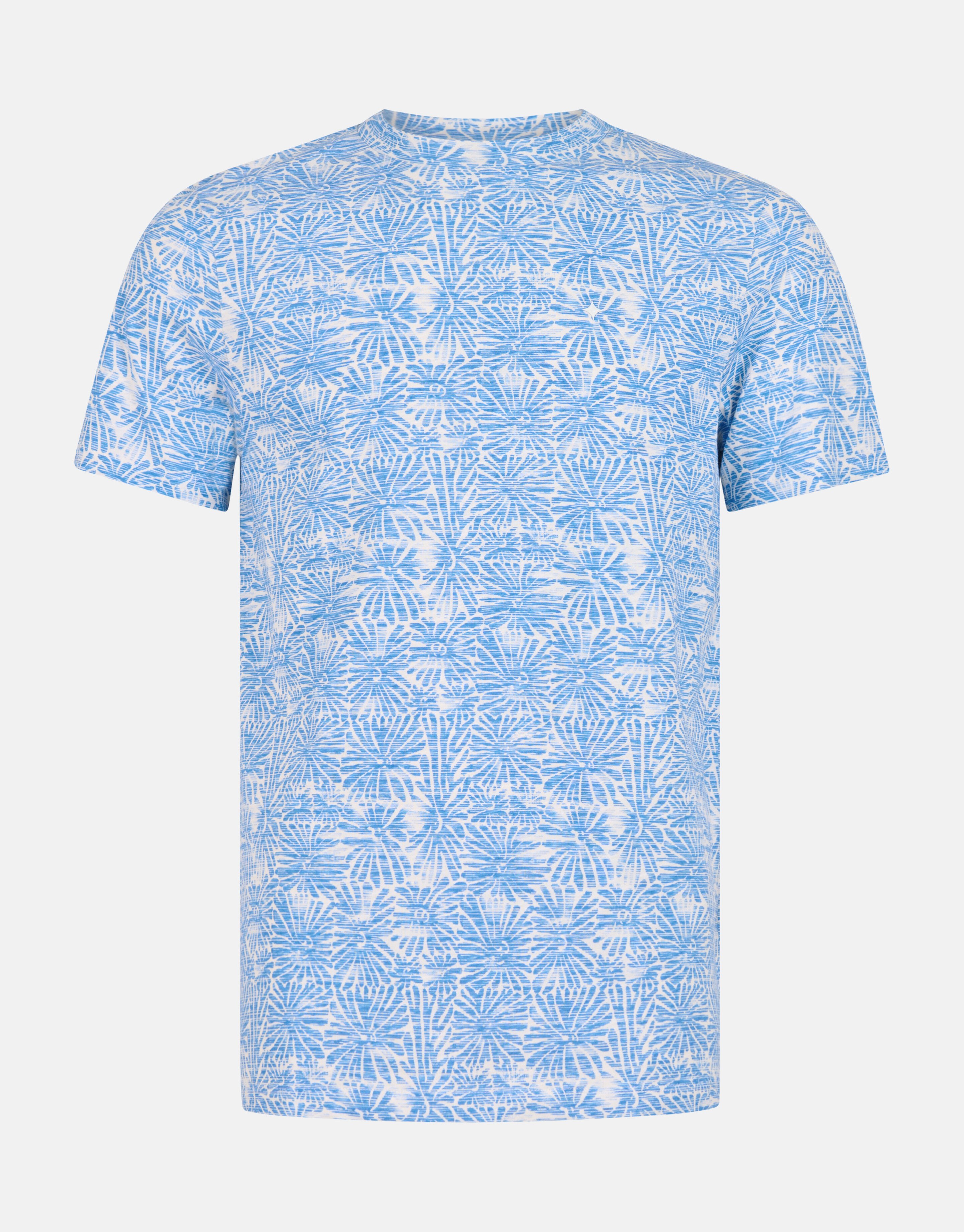 Printed Flower T-shirt Lichtblauw SHOEBY MEN
