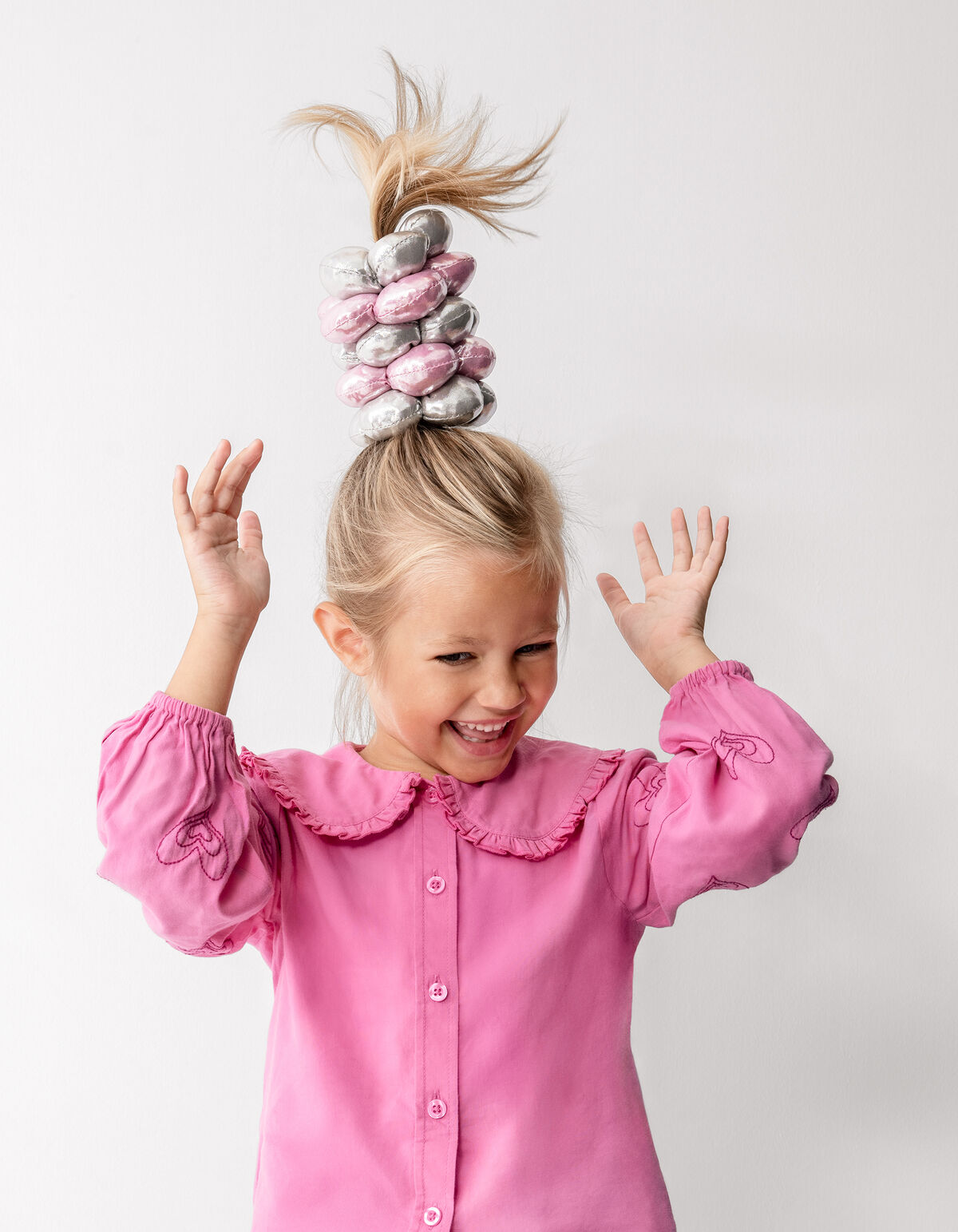 Shiny Bloem Haarelastiek Zilver SHOEBY ACCESSOIRES