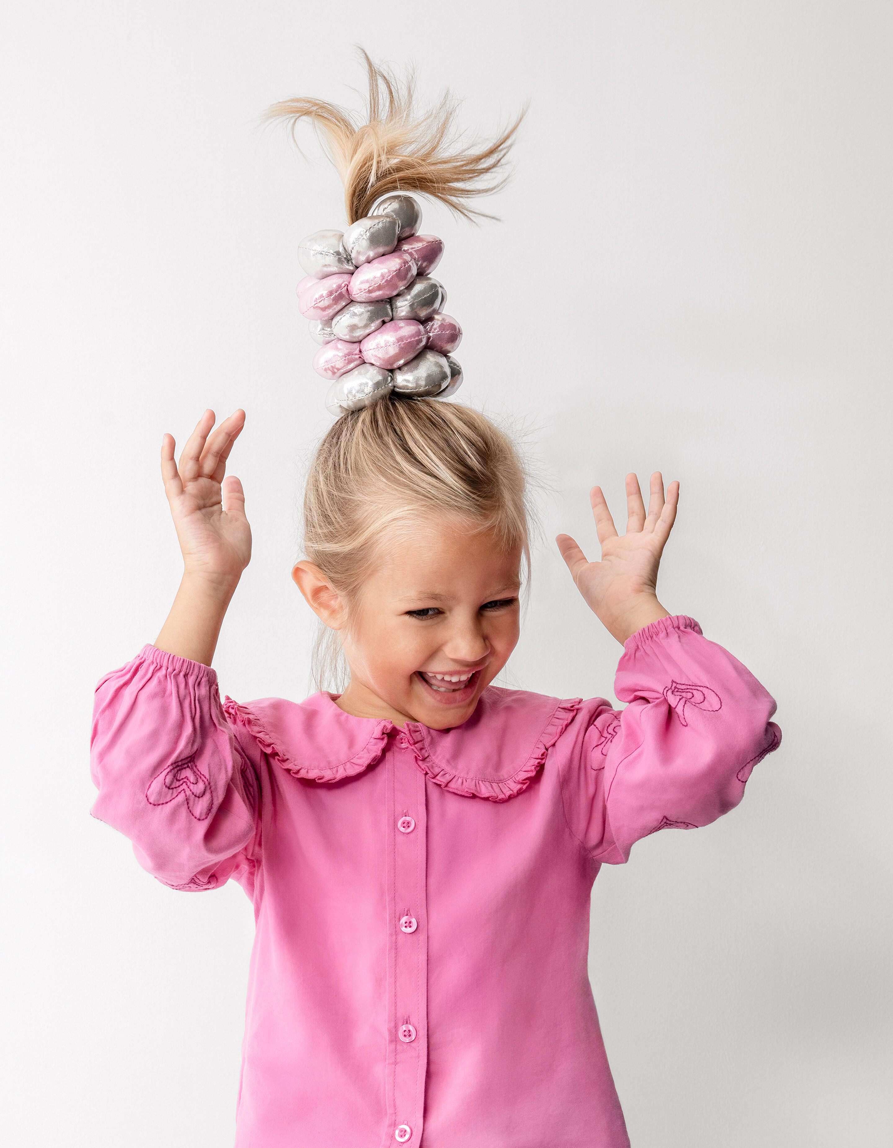 Shiny Bloem Haarelastiek Zilver SHOEBY ACCESSOIRES