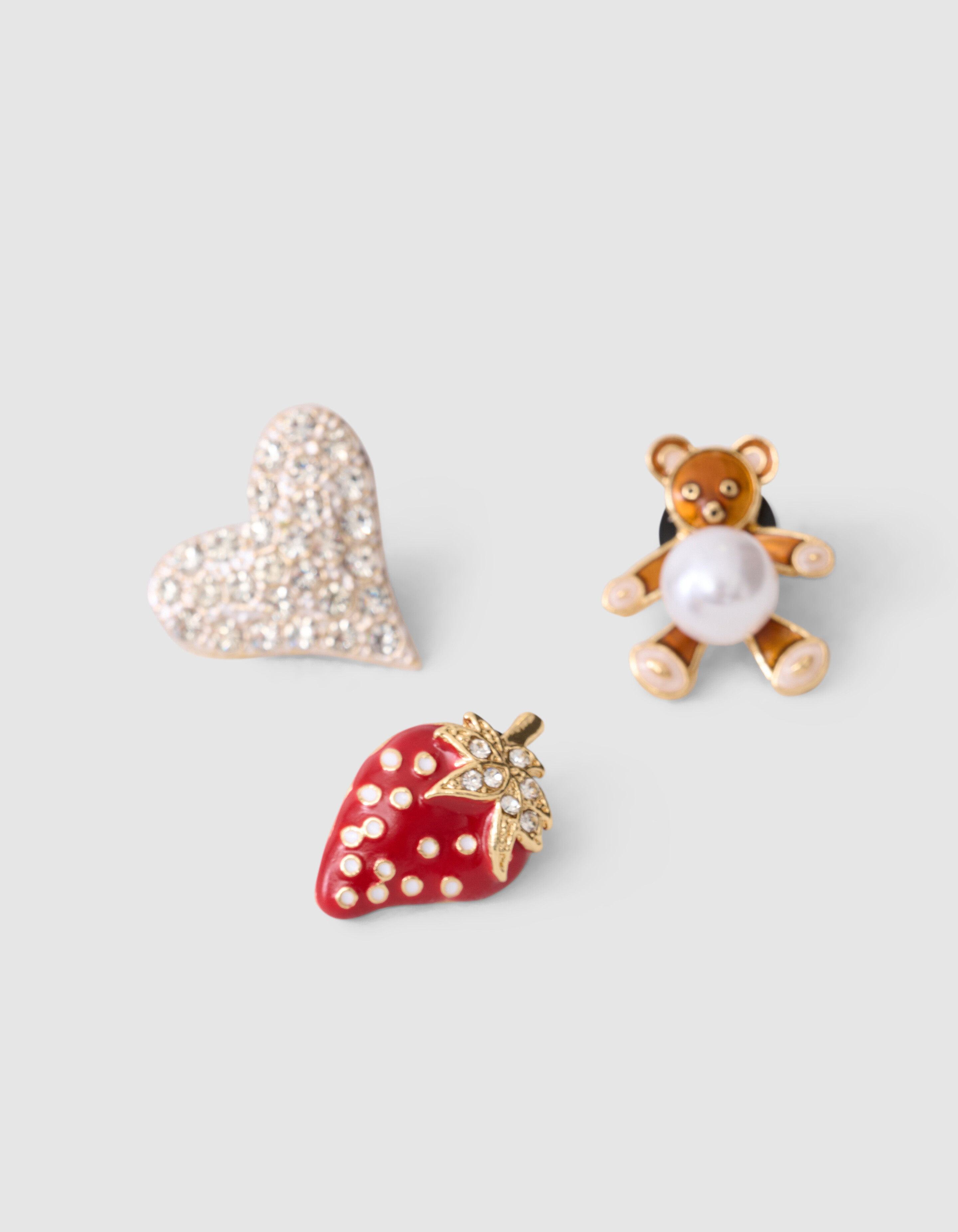 Sweet Strass Broche Set Rood SHOEBY ACCESSOIRES