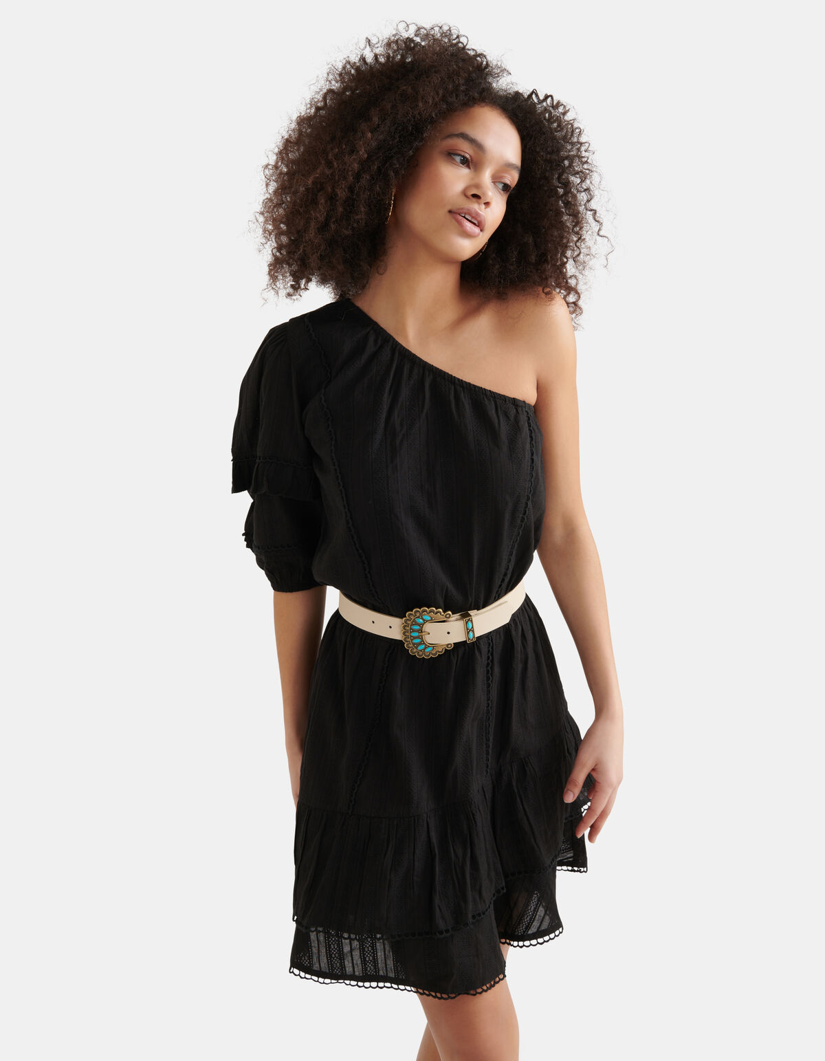 Vintage Bloemen Riem Gebroken Wit SHOEBY ACCESSOIRES