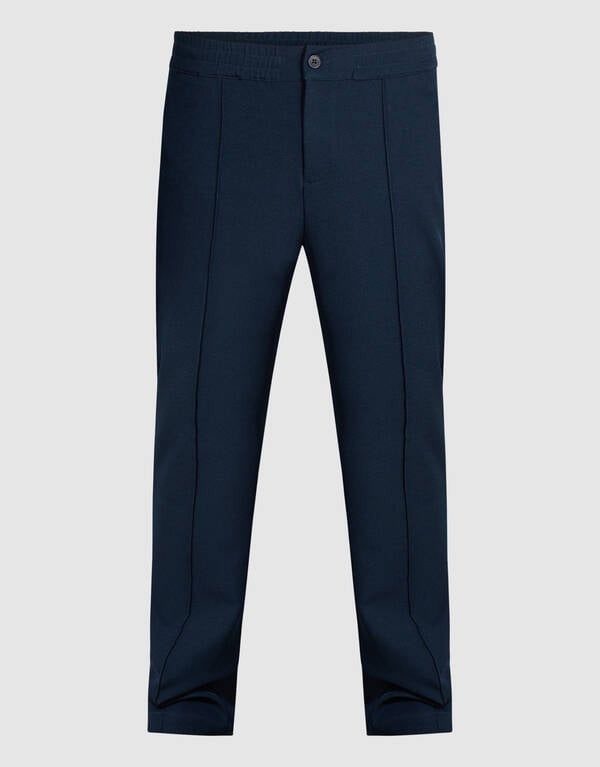 Twill Pintuck Broek Donkerblauw SHOEBY MEN