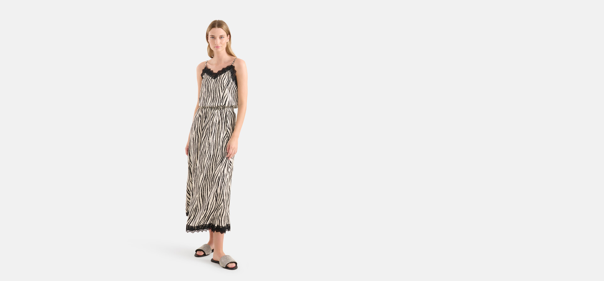 Zebra Printed Rok Zwart/Wit SHOEBY WOMEN