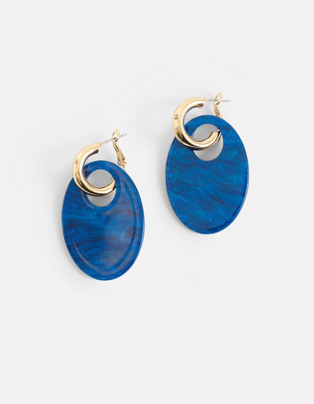 Ovale Oorbellen Blauw SHOEBY ACCESSOIRES