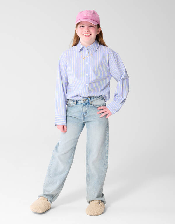 Baggy Fit Jeans Lichtblauw SHOEBY GIRLS