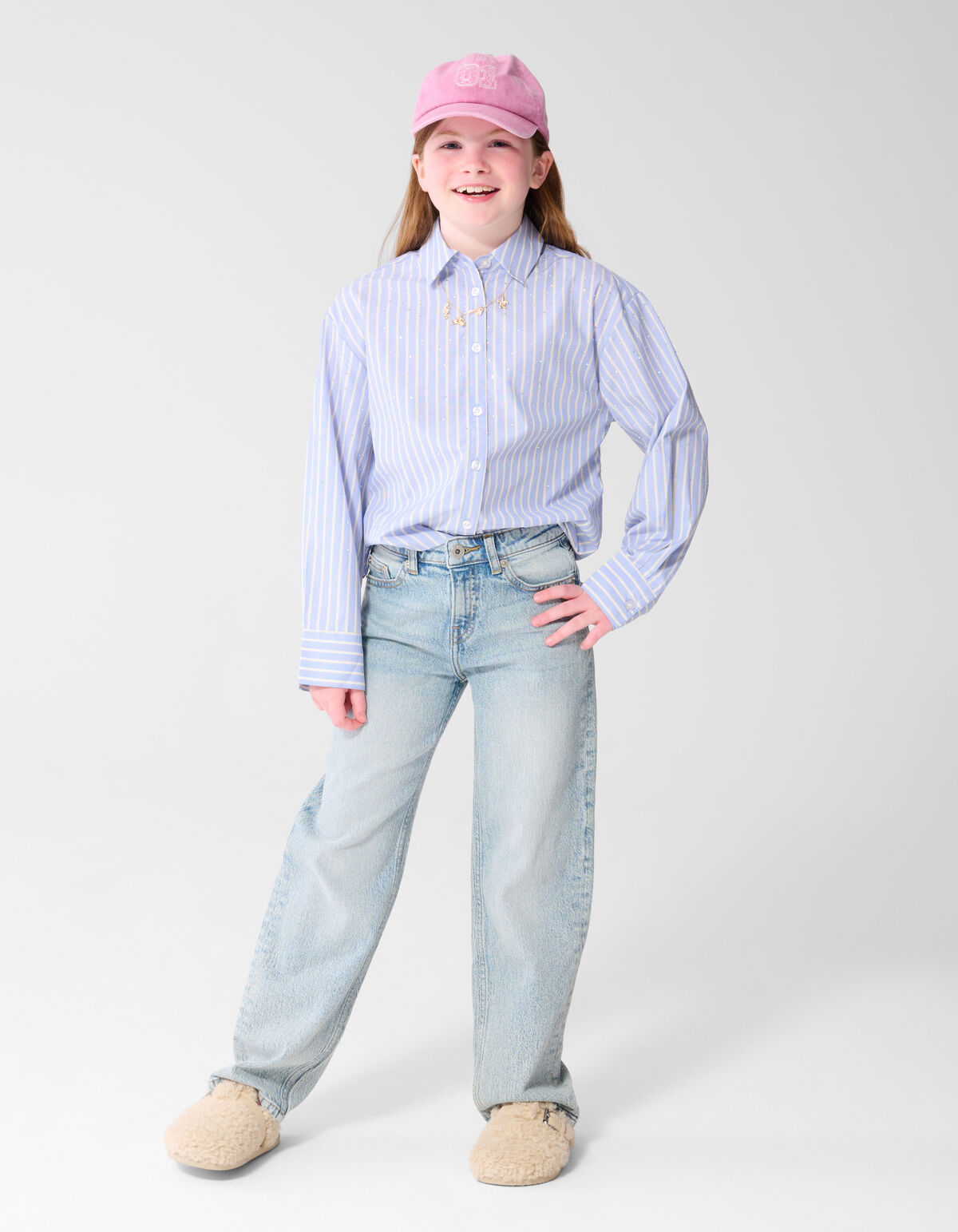Baggy Fit Jeans Lichtblauw SHOEBY GIRLS