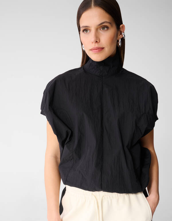 Oversized Balloon Fit Blouse Zwart SHOEBY WOMEN