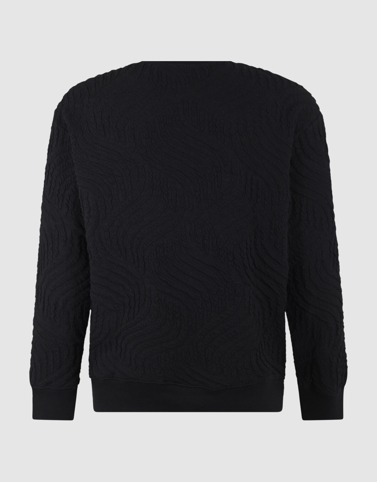 Wave Structuur Sweater Zwart SHOEBY MEN