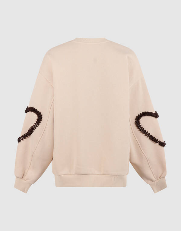Balloon Fit Heart Sweater Gebroken Wit SHOEBY GIRLS
