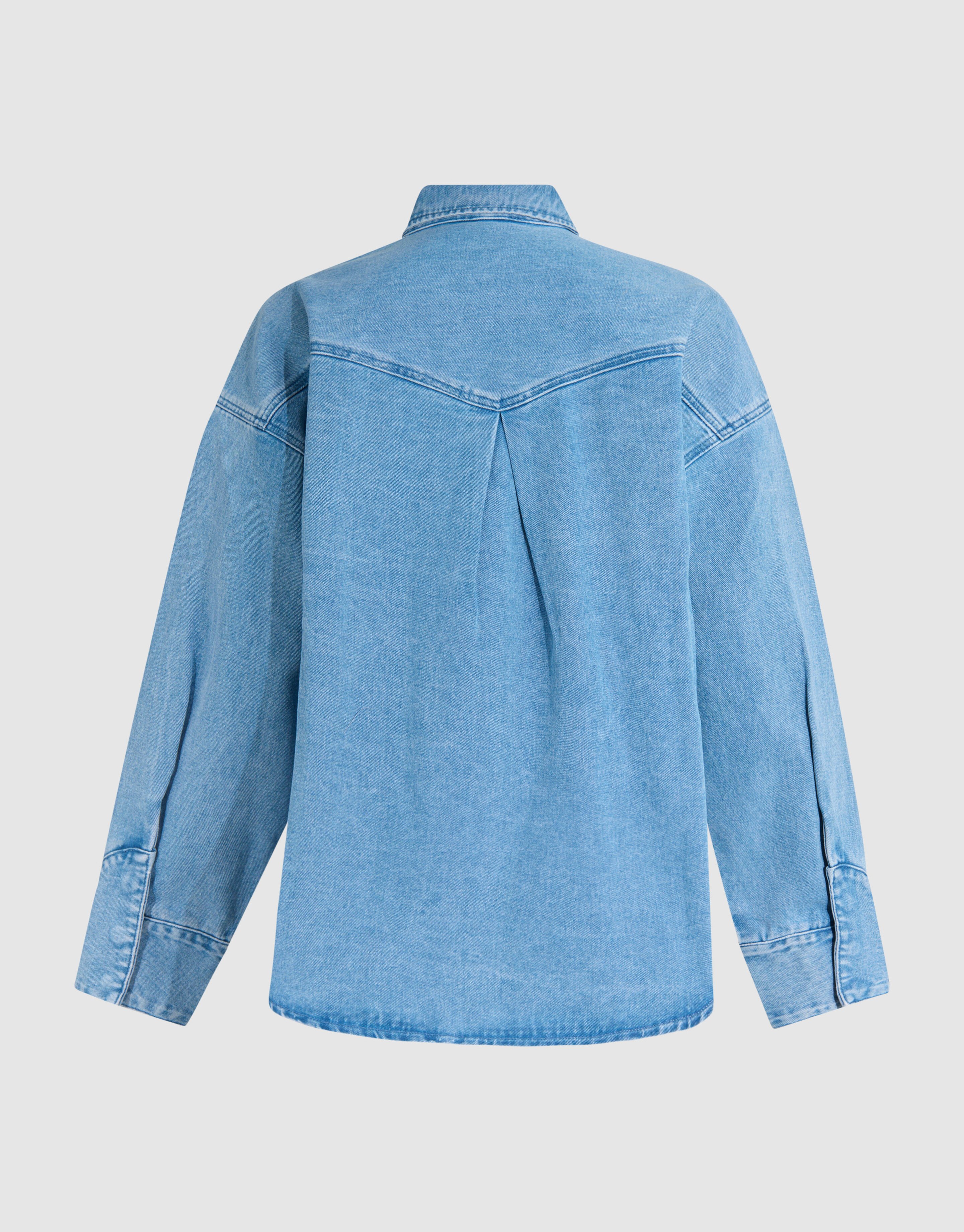 Oversized Denim Blouse Mediumstone By Fred SHOEBY WOMEN