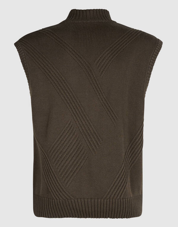 Gebreide Bodywarmer Donkerbruin SHOEBY MEN