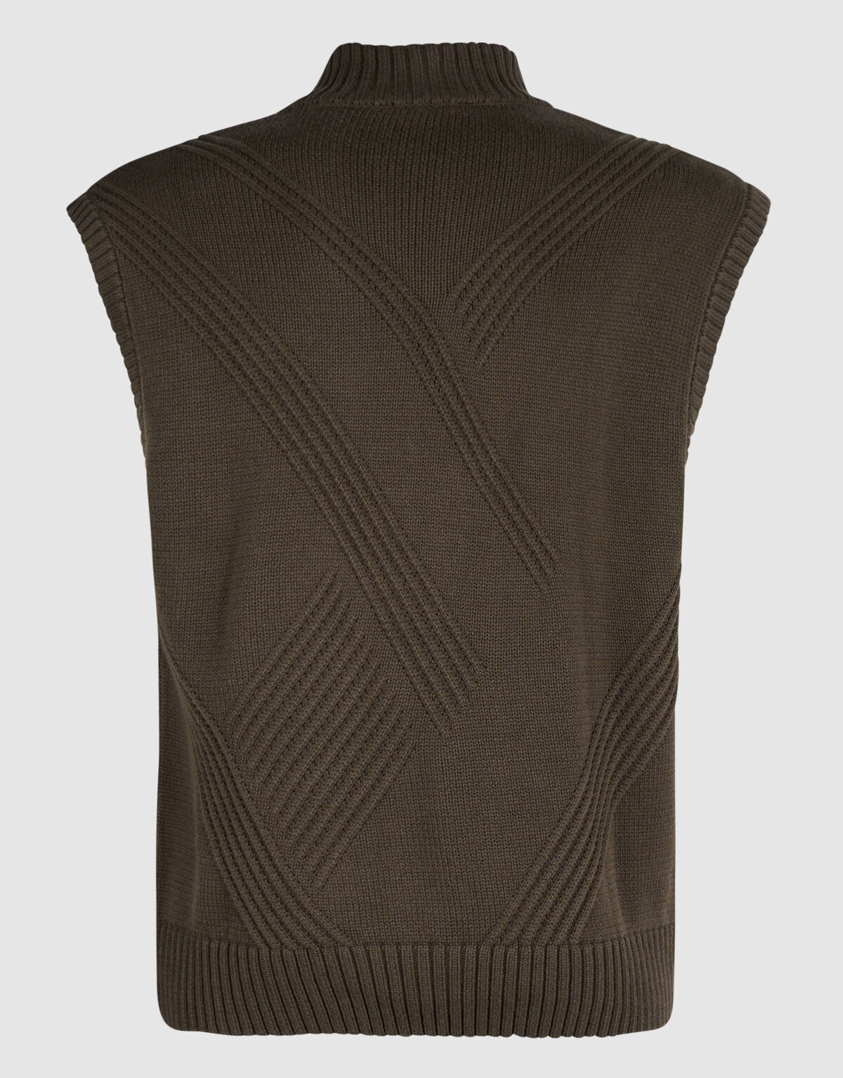 Gebreide Bodywarmer Donkerbruin SHOEBY MEN