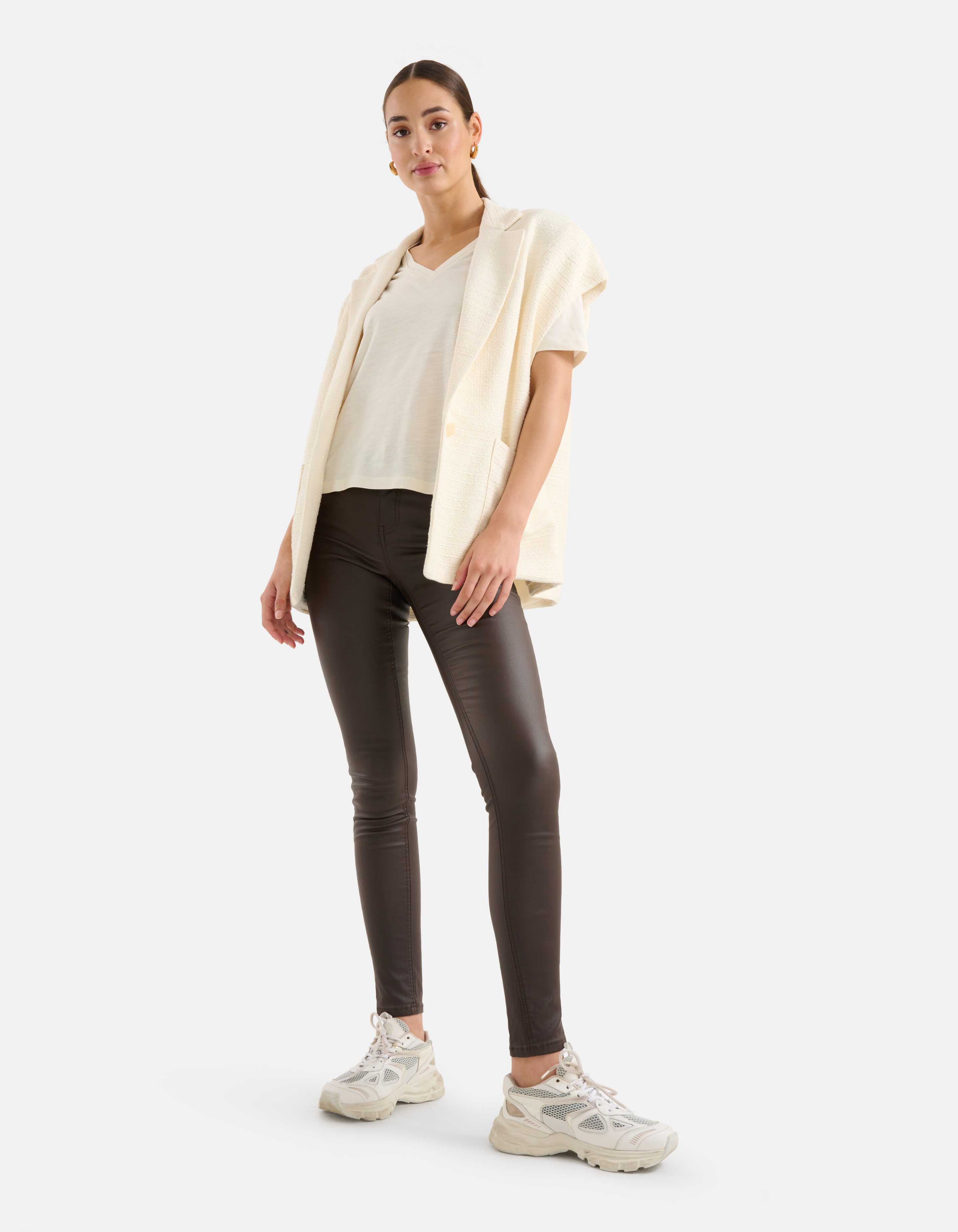 Coated Broek Donkerbruin Eksept